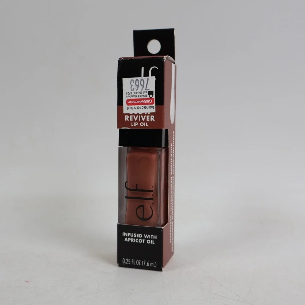 3 PACK e.l.f. Glow Reviver Lip Oil - Honey Talks 0.25 fl oz Moisturizing, Shine